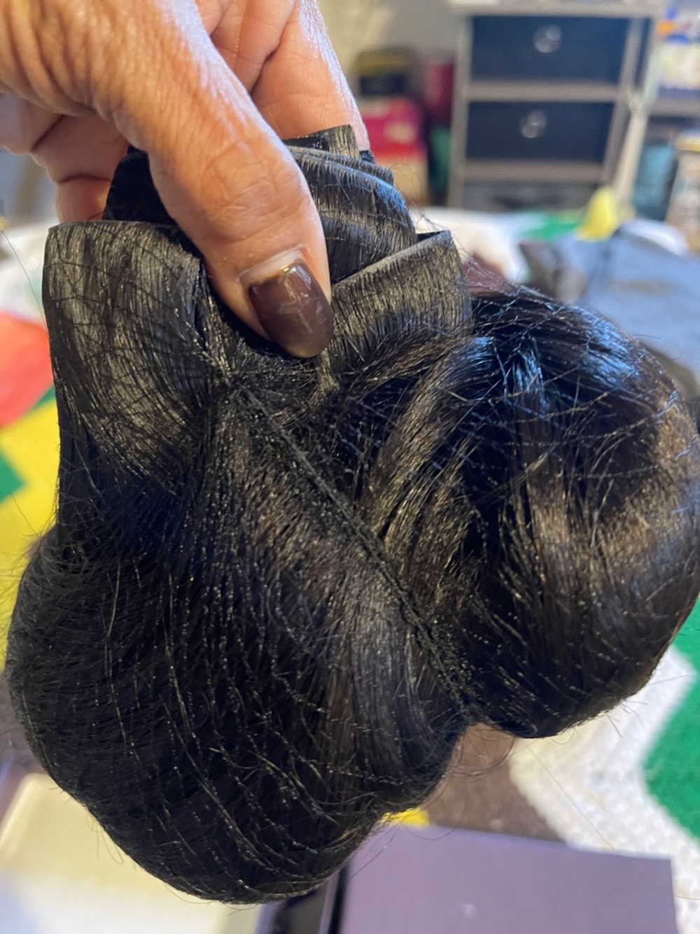 Luvme Black Clip-In Bun Hairpiece for Instant Updos - Picture 3 of 5